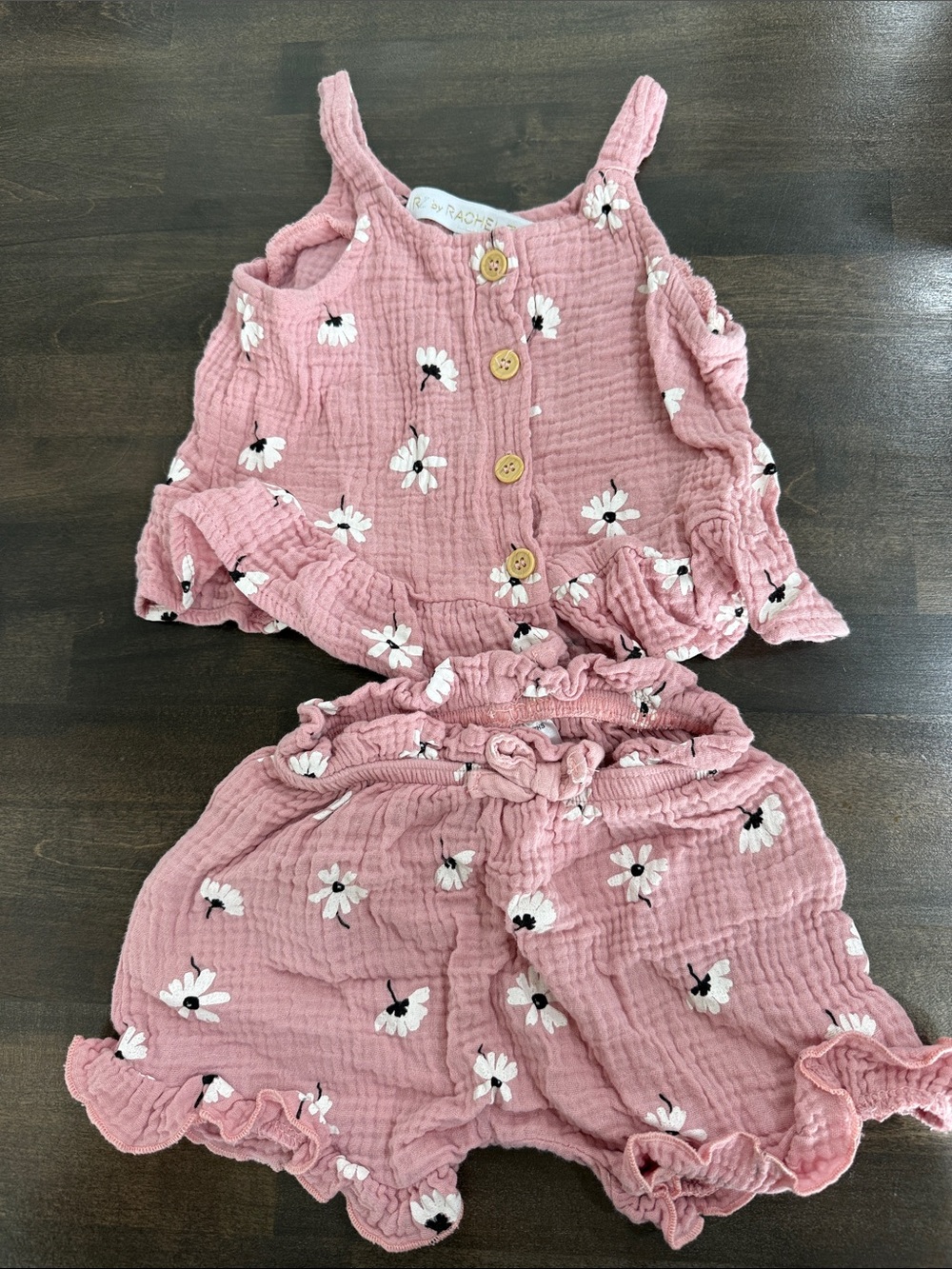 Rachel Zoe Pink Floral Ruffle Shorts Set - Girls
